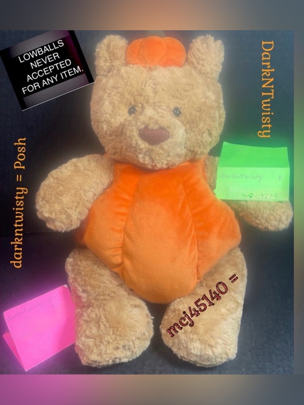 RETIRED BNWT JELLYCAT BARTHOLOMEW BEAR PUMPKIN